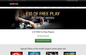 PokerStars homepage